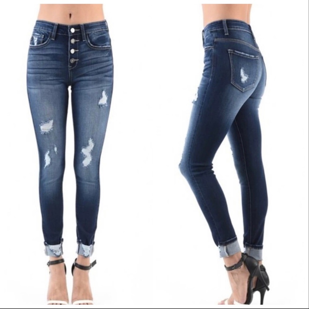 KANCAN DISTRESSED ANKLE Jeans - JEANs - Picture 1 of 6